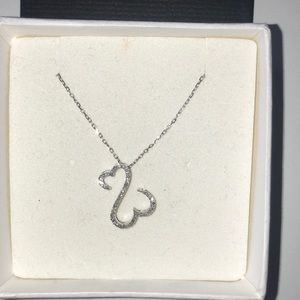 Open heart diamond necklace